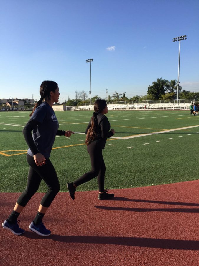 New Beginnings? MACES students practicing for new track and field team. 