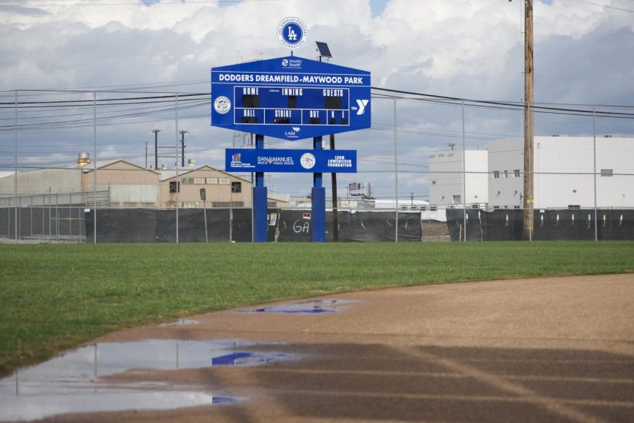 Maywood City Park baseball field closed due to flooding, causing delays in practice and games