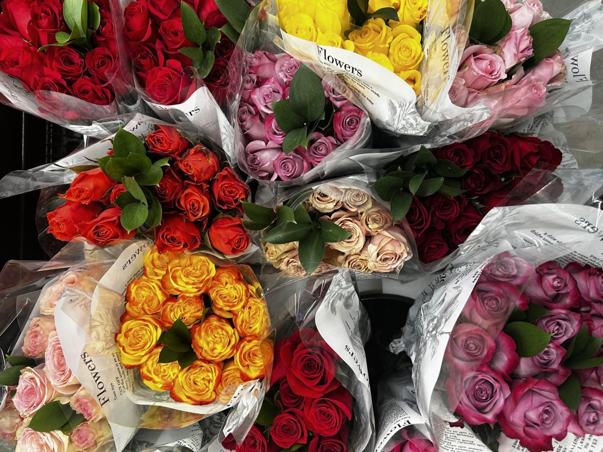 FIGHT TO PERFECTION—An assortment of flowers spread out at the grocery store. Arranging the perfect floral bouquet is a common activity for Galentine’s Day. 