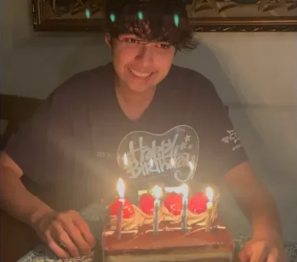 A BIRTHDAY FULL OF LIGHT AND LOVE - On Wednesday, October 23, 2024, Diego Valencia celebrated his seventeenth birthday surrounded by the warmth of family and friends at home. Valencia smiles brightly as the soft glow of four flickering candles shines on his face, in front of a cheerful “Happy Birthday” cake topper. He blows the candles and makes his last wish.