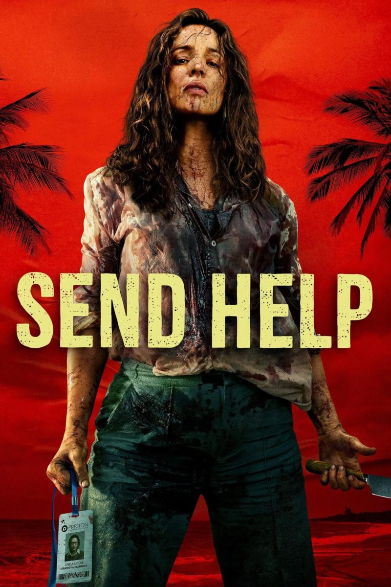 Poster for the movie Send Help starring Rachel McAdams and Dylan O’Brien.
