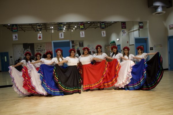 Los Jirasoles performance in the MACES MPR, December 18. These wonderful dancers performed two dances choreographed by Merari Morales.