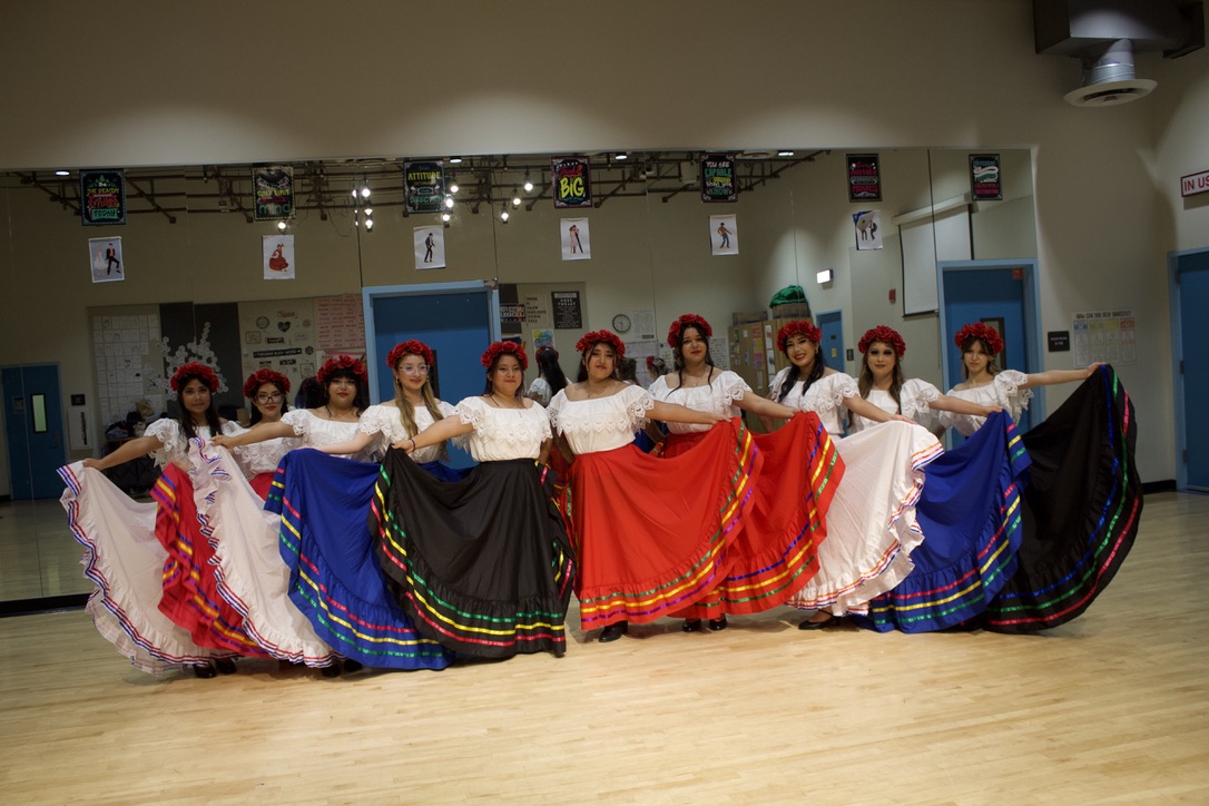 Los Jirasoles performance in the MACES MPR, December 18. These wonderful dancers performed two dances choreographed by Merari Morales.